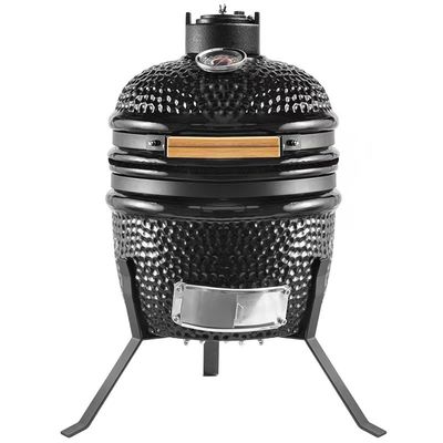 Warna Hitam 32cm 13 Inch Kamado Grill Tahan Api Tingkat Tinggi