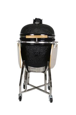 Outdoor 22 Inch Kamado Grill Stainless steel Arang Warna Hitam 57cm
