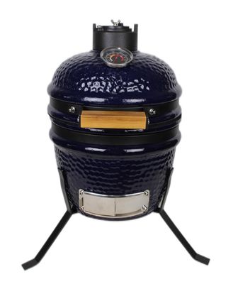 Keramik 13 Inch Kamado Grill Arang Outdoor Warna Navy 32cm