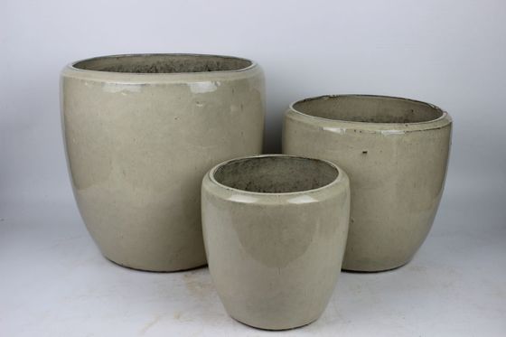 Pot Kaca Keramik Buatan Tangan Luar Ruangan 9.5&quot; 12&quot; 15&quot;