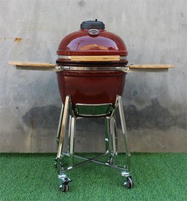 Panggangan Barbekyu Keramik 18 Inci Warna Merah Tropis 48cm