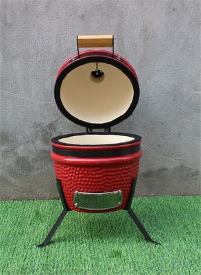 Peralatan Dapur 13 Inch Ceramic Barbecue Grill Outdoor Red