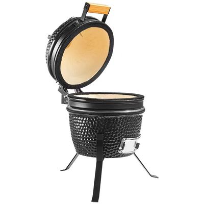 Warna Hitam 32cm 13 Inch Kamado Grill Tahan Api Tingkat Tinggi