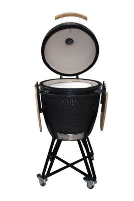 Warna Hitam 57cm 22 Inch Kamado Grill Peralatan Dapur Keramik