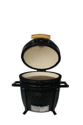 Outdoor Charcoal 16 Inch Kamado Grill Keramik Warna Hitam 40cm