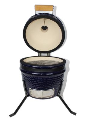 Keramik 13 Inch Kamado Grill Arang Outdoor Warna Navy 32cm