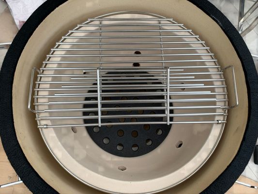 44cm Keramik Kamado Grill 17 Inch Peralatan Dapur Warna Merah Royal