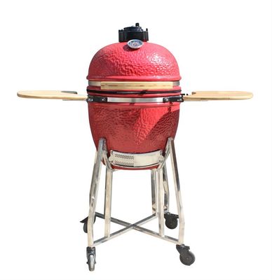 44cm Keramik Kamado Grill 17 Inch Peralatan Dapur Warna Merah Royal
