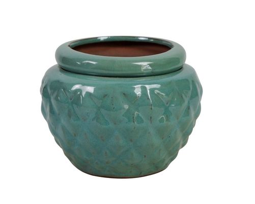 6.5 Inch Self Watering Glazed Ceramic Pot Untuk Tanaman 16.5x12.5cm