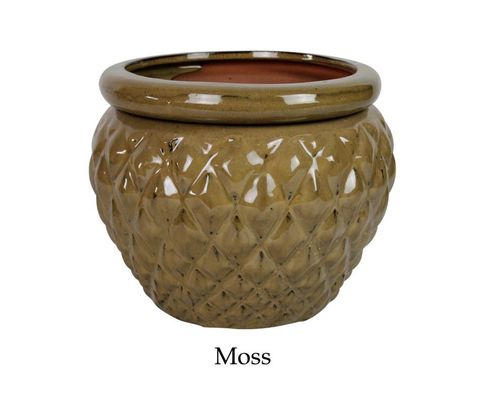 6.5 Inch Self Watering Glazed Ceramic Pot Untuk Tanaman 16.5x12.5cm