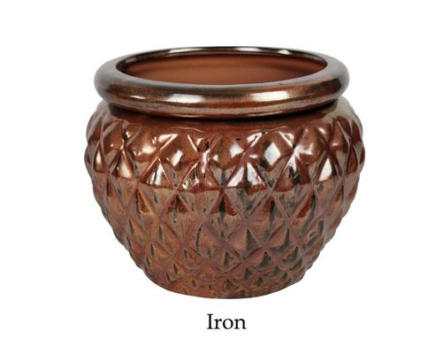 6.5 Inch Self Watering Glazed Ceramic Pot Untuk Tanaman 16.5x12.5cm