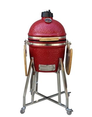 Warna Merah 39cm 15 Inch Kamado Grill Peralatan Dapur Stainless Steel