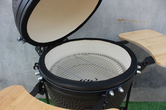Warna Hitam Matte 51cm Kompor Arang Keramik 20 Inci Kamado
