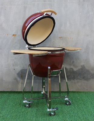 18 Inch Ceramic Barbecue Tropical Red Color 48cm Stainless Steel