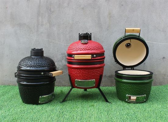 Keramik 13 Inch Kamado Grill Outdoor Warna Merah 33cm