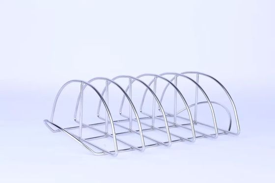 41x25.5x12cm Kamado Grill Aksesoris Stainless Steel Rib Rack Untuk Merokok Dan Memanggang