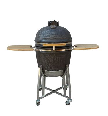 22 Inch Kamado Grill High Degree Fired Resistance Outdoor Charcoal Grill Warna abu-abu