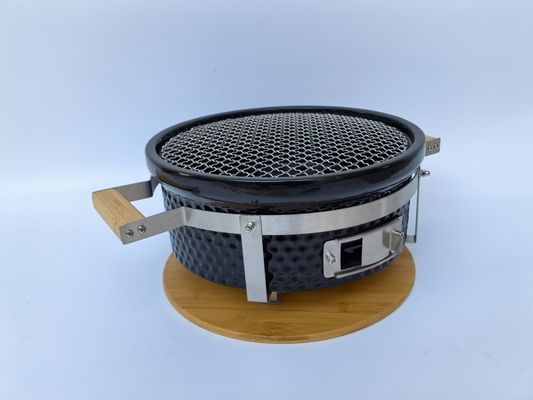 Keramik BBQ Grill Hibachi Grill Bulat dalam Warna Hitam