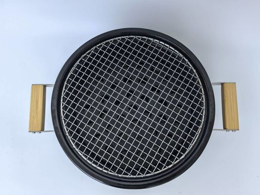 Keramik BBQ Grill Hibachi Grill Bulat dalam Warna Hitam