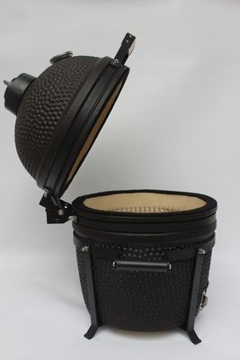 Outdoor Batubara 16 Inch Kamado Grill Keramik Matte Hitam Warna 40cm
