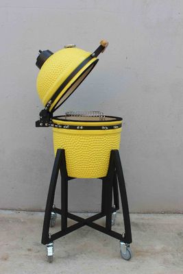 Keramik 16 Inch Kamado Grill Batubara Lemon Warna 40cm Dengan Keranjang Dan Tanpa Meja Sisi