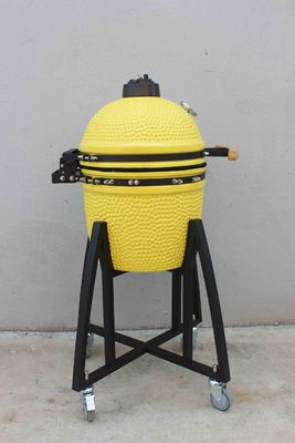 Keramik 16 Inch Kamado Grill Batubara Lemon Warna 40cm Dengan Keranjang Dan Tanpa Meja Sisi