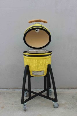 Keramik 16 Inch Kamado Grill Batubara Lemon Warna 40cm Dengan Keranjang Dan Tanpa Meja Sisi